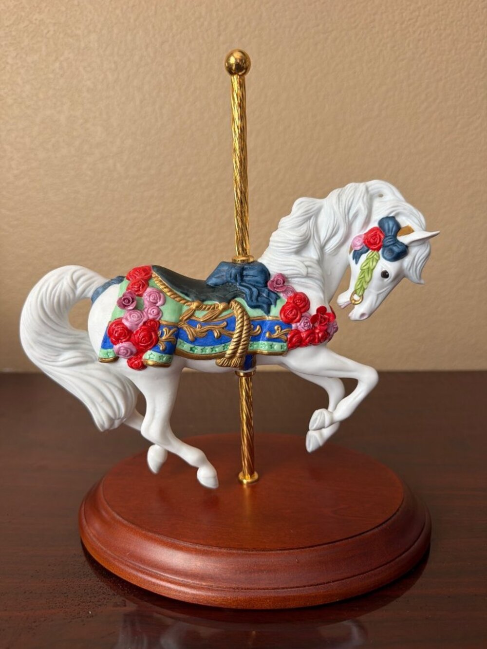 1988 Franklin Mint Carousel Enchantment Lynn Lupetti Porcelain Horse - No Box